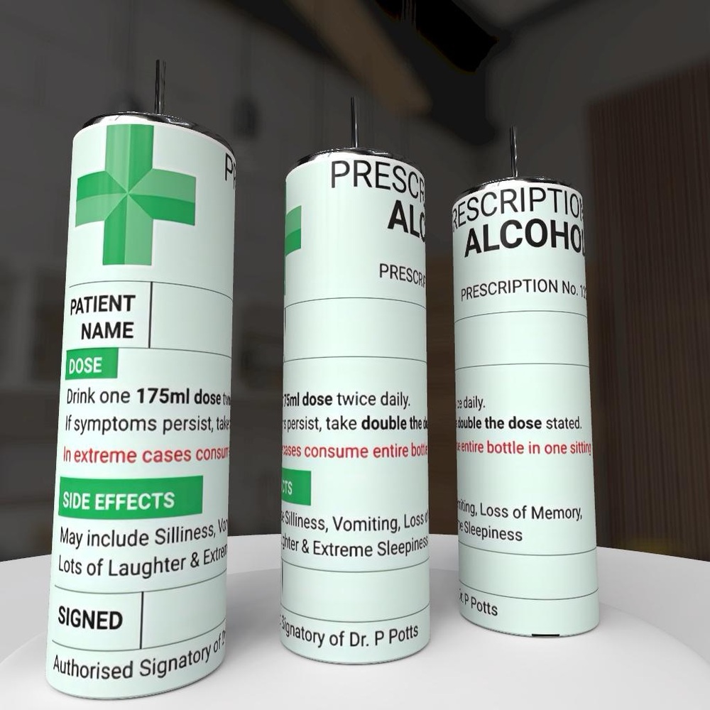 Prescription Alcohol Novelty Tumblers